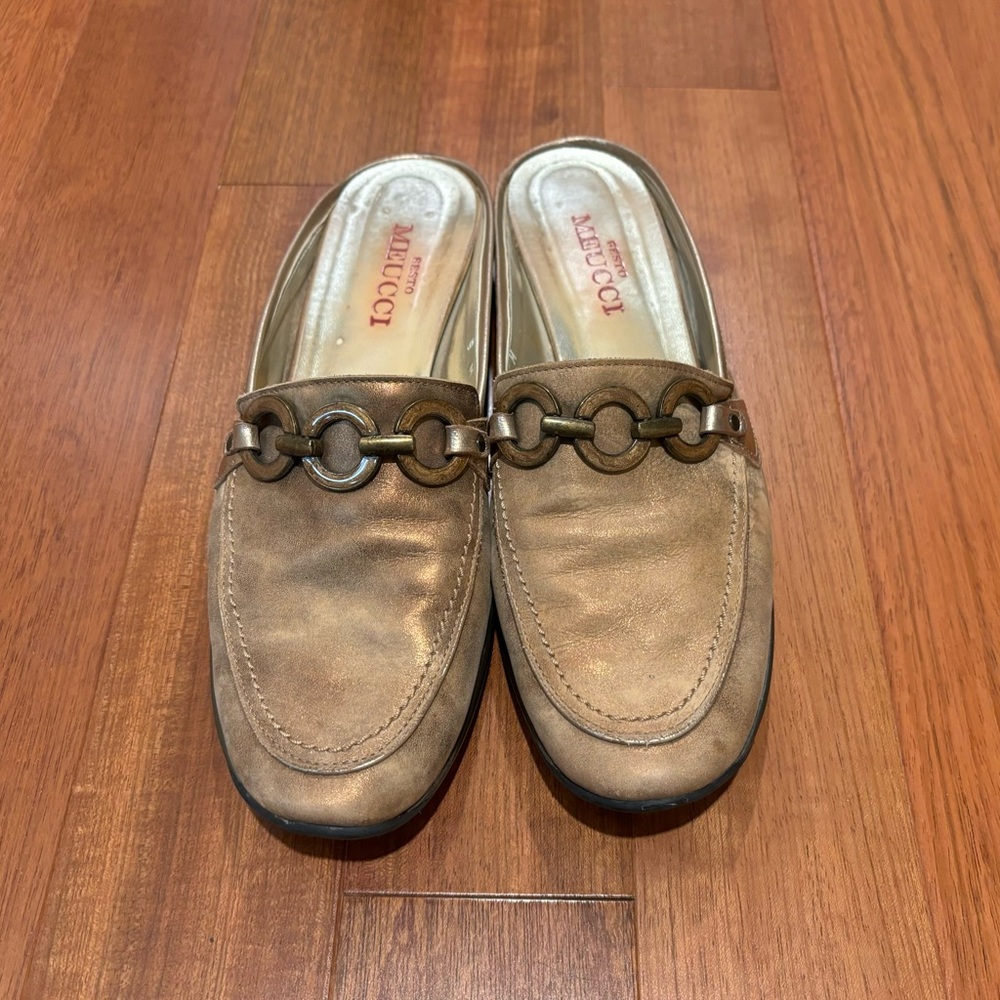 Sesto Meucci Leather Slide Mules, women’s size 9medium